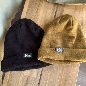 Bundle of 2 REI CO-OP Wool blend, everyday beanie hats